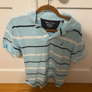 Three Blue/Striped Polos